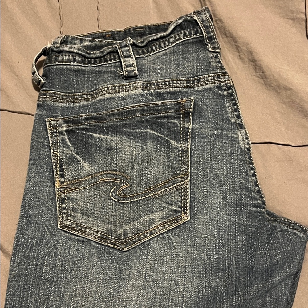 Men’s Silver “Gordie” jeans waist 36 length 34 good condition